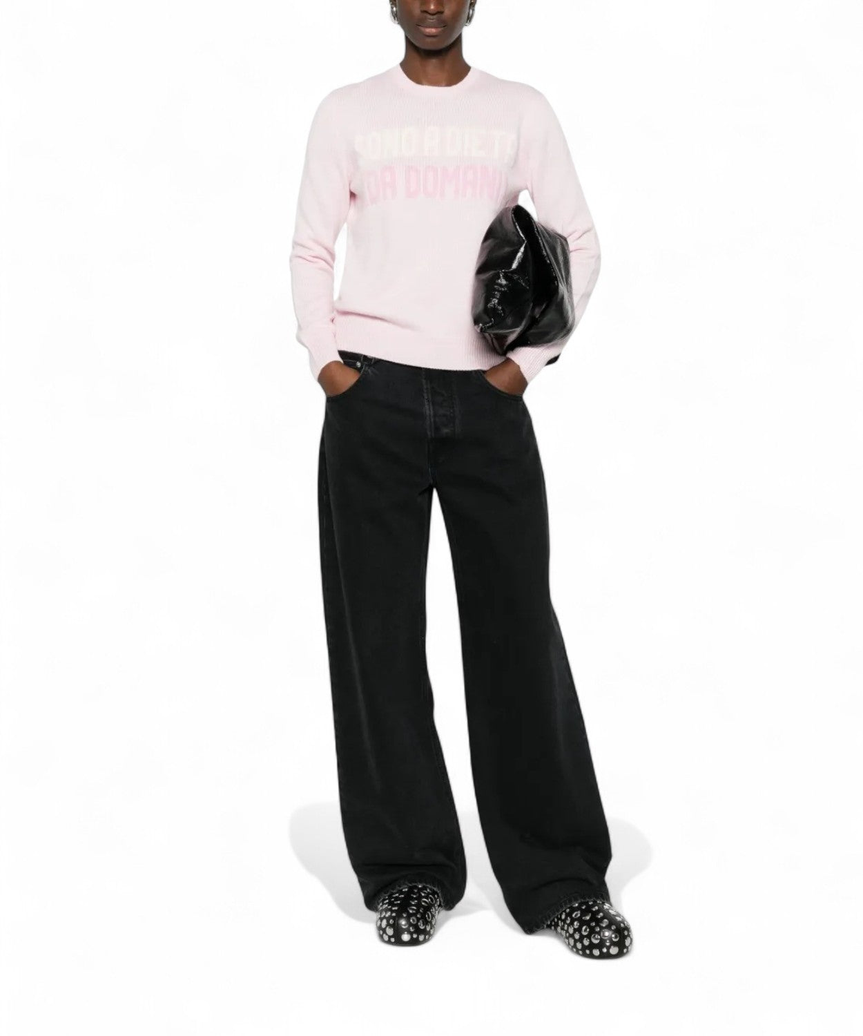 Maglione girocollo New Queen "Sono a dieta..."-Mc2 Saint Barth-Felpe-Vittorio Citro Boutique