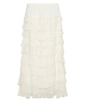 Marella TRITONE long viscose crepe skirt