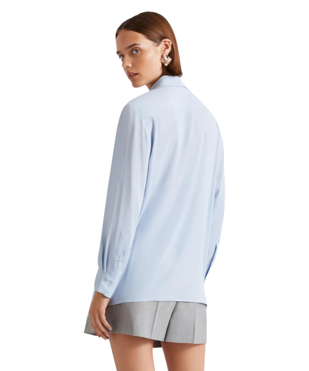 Camicia Marella CALCA i silke-blanding med blomst