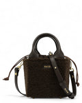 Borsa D.A.T.E. Cubo Bag Teddy Chocolate con Tracolla Removibile-D.A.T.E.-Borse a mano-Vittorio Citro Boutique