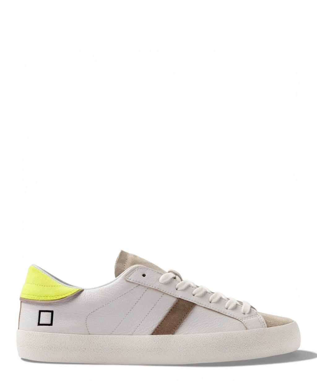 D.A.T.E. Hill Low Fluo White-Yellow Sneakers