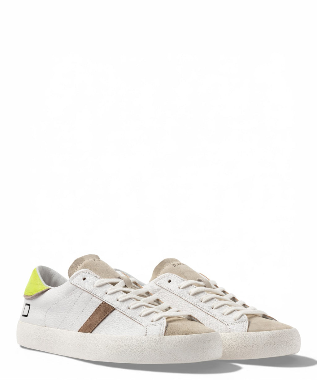D.A.T.E. Hill Low Fluo White-Yellow Sneakers