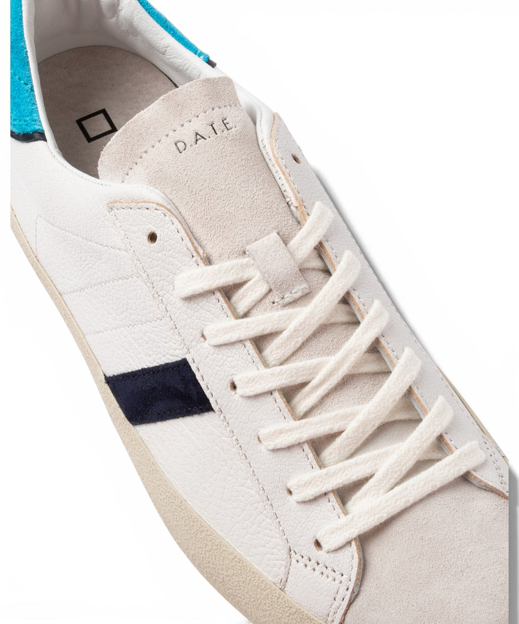 Zapatillas D.A.T.E. Hill Low Fluo Blanco-Azul