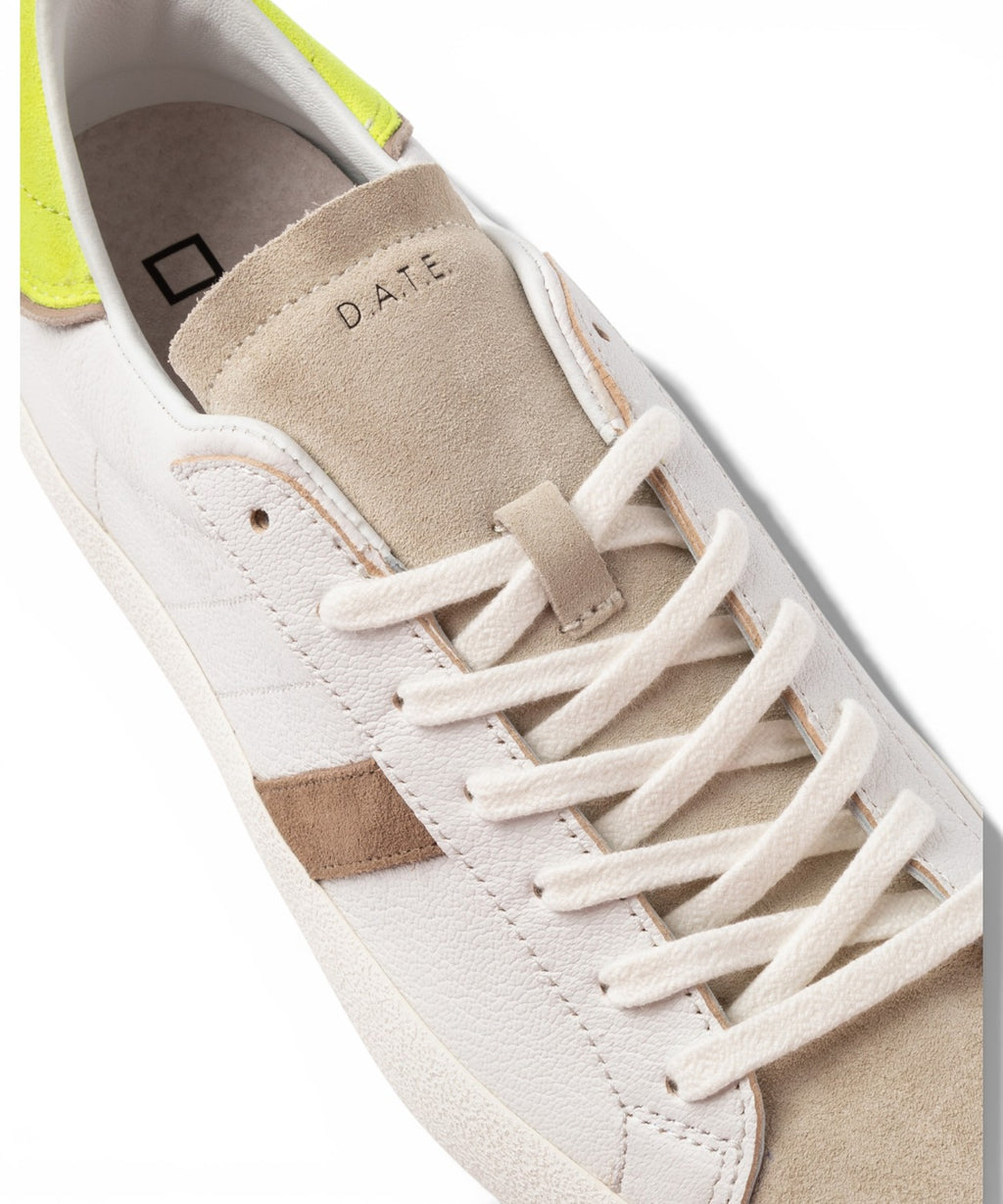 D.A.T.E. Hill Low Fluo White-Yellow Sneakers
