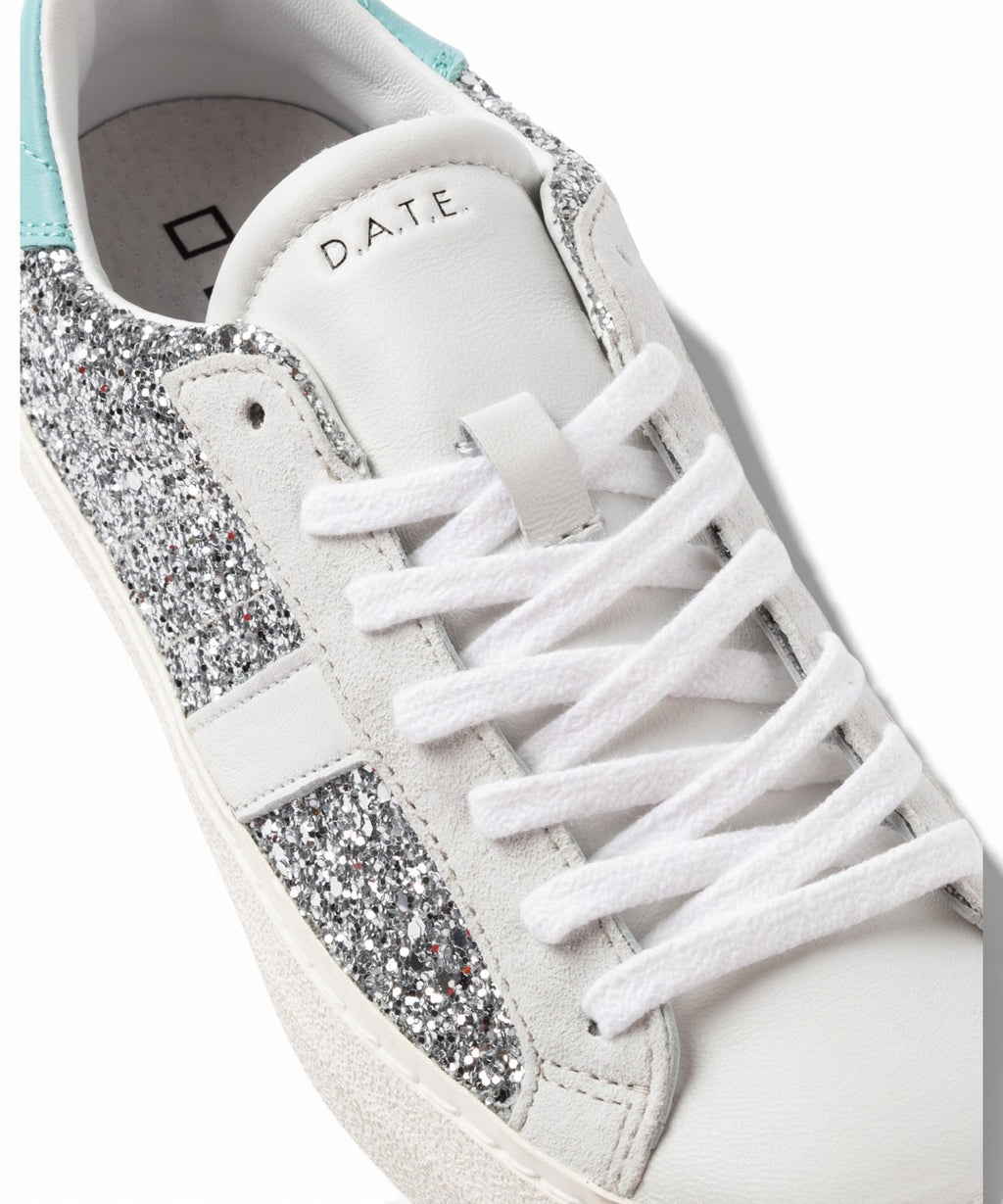 D.A.T.E. Sneakers Hill Low Glitter Sølv