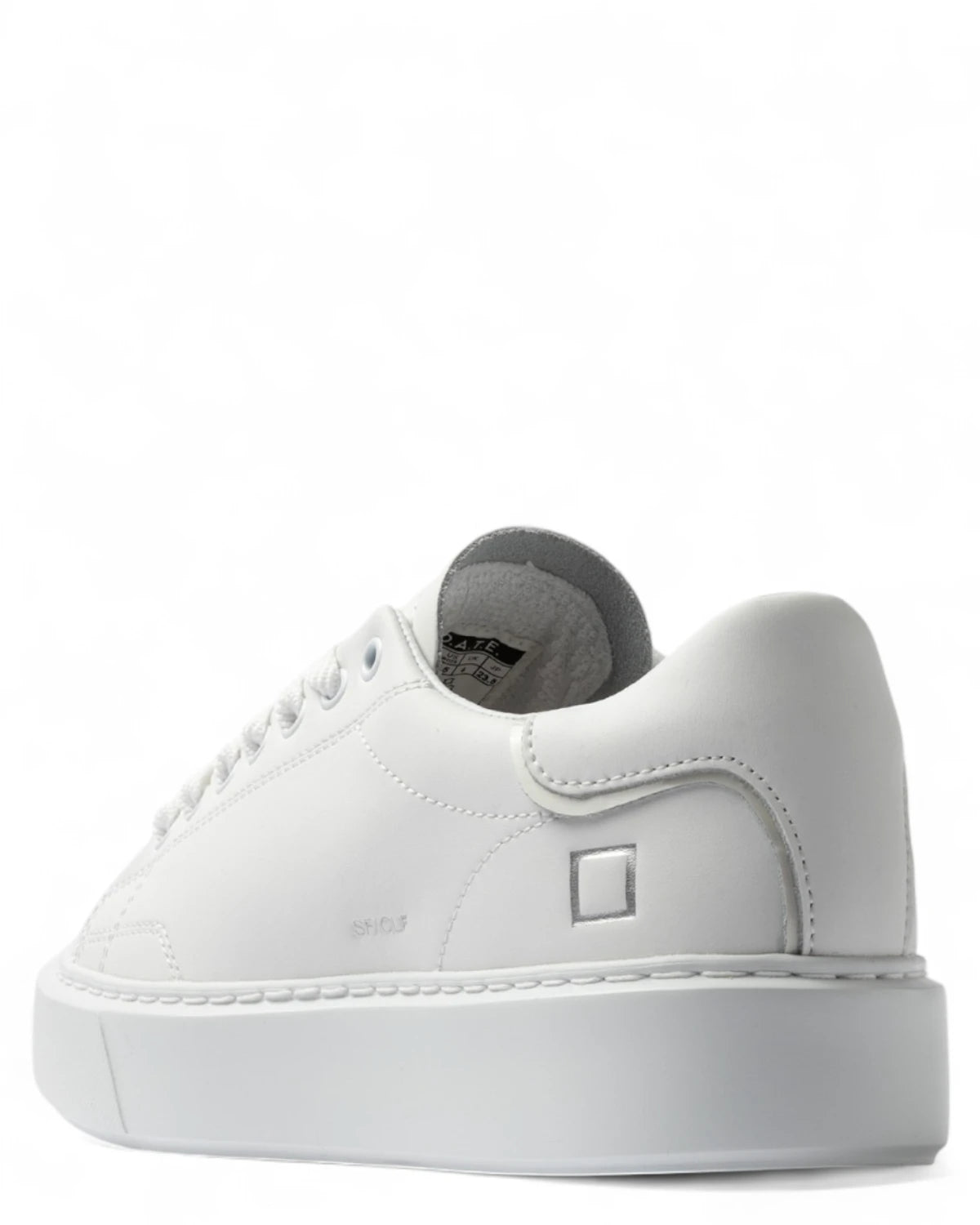 Sneakers Sfera Calf White in Pelle Bianca-D.A.T.E.-Sneakers-Vittorio Citro Boutique