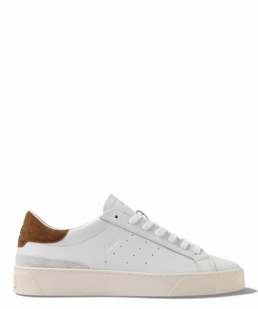 D.A.T.E. Sonica Calf White and Leather Sneakers