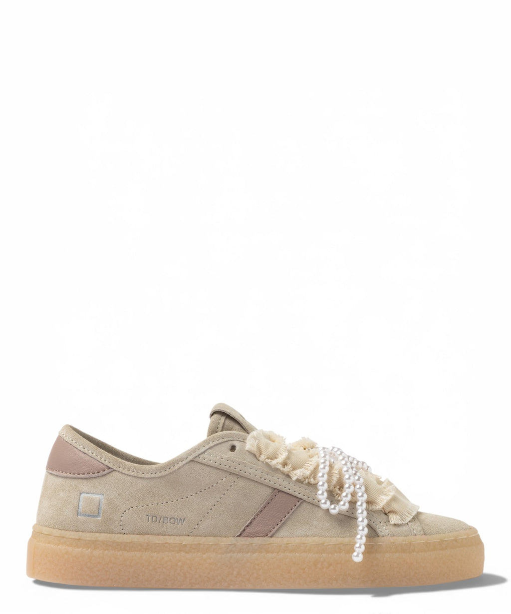 D.A.T.E. Sneakers Tender Bow Beige with Maxi Laces