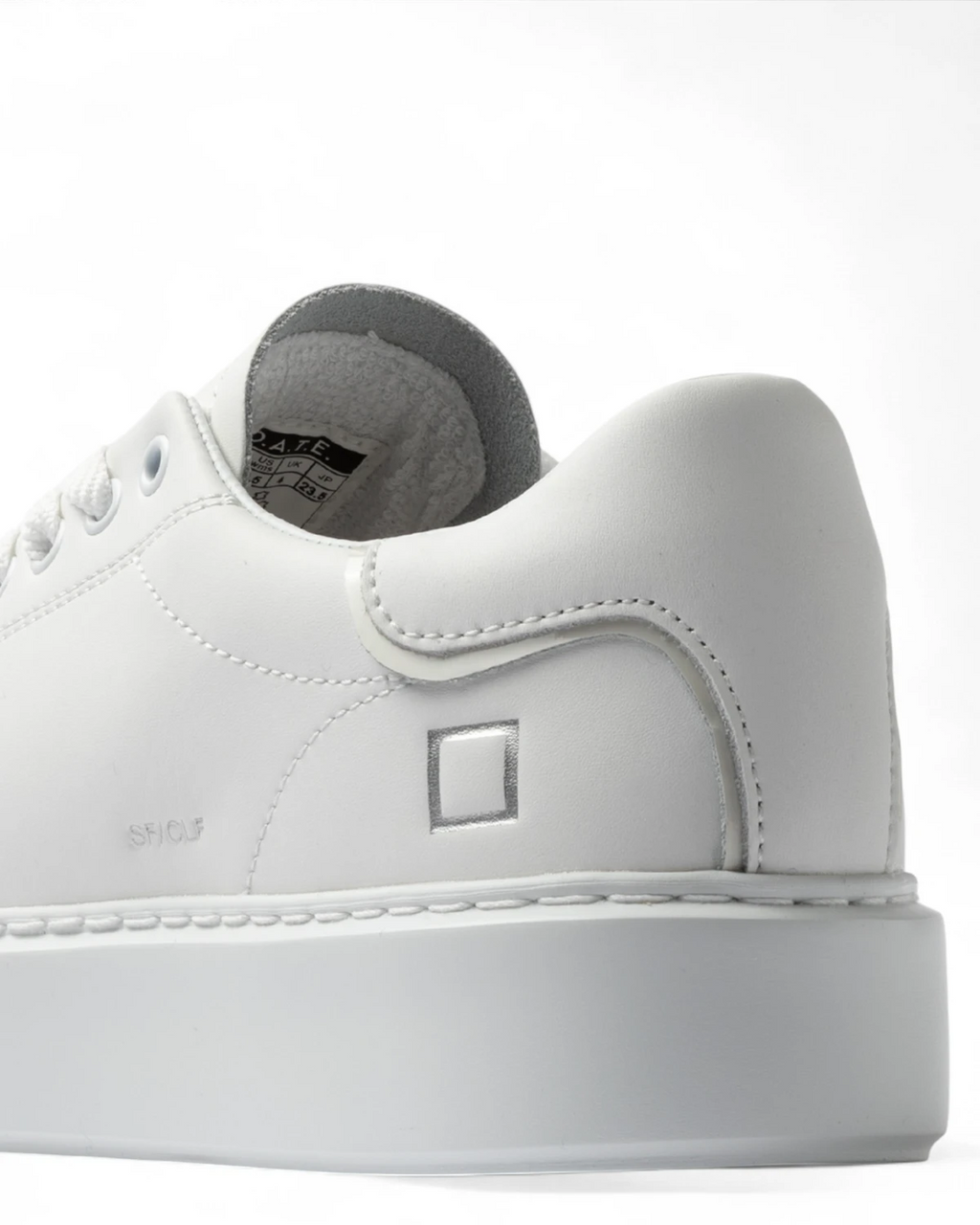 Sneakers Sfera Calf White in Pelle Bianca-D.A.T.E.-Sneakers-Vittorio Citro Boutique