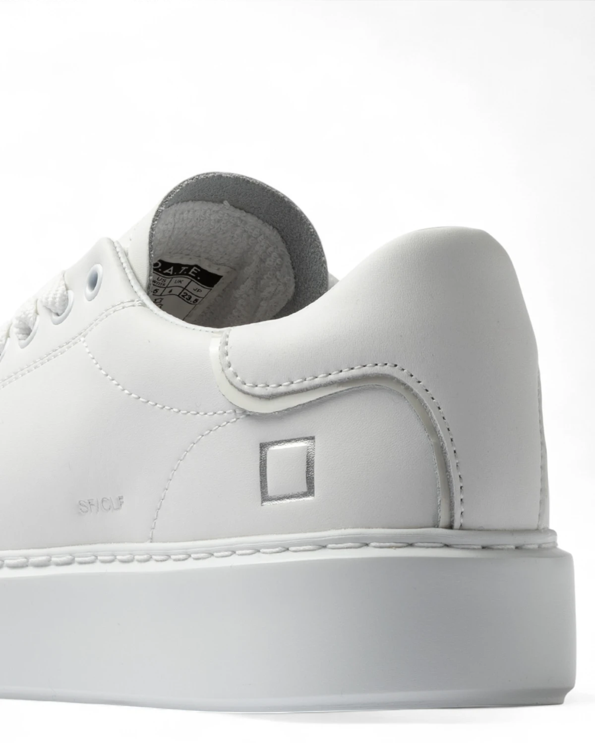 Sneakers Sfera Calf White in Pelle Bianca-D.A.T.E.-Sneakers-Vittorio Citro Boutique