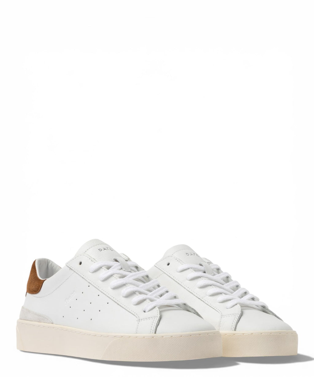 D.A.T.E. Sonica Calf White and Leather Sneakers