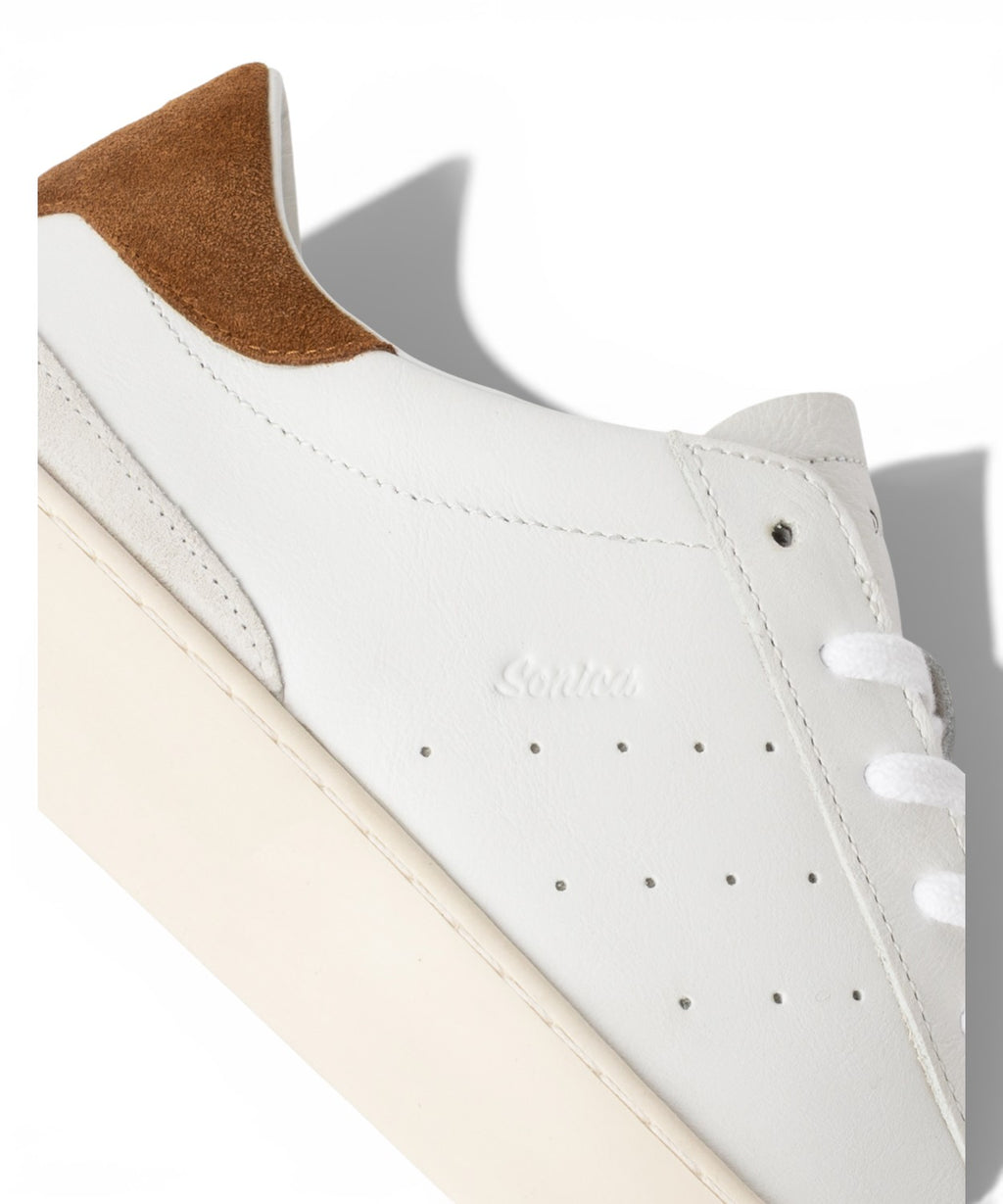 D.A.T.E. Sonica Calf White and Leather Sneakers