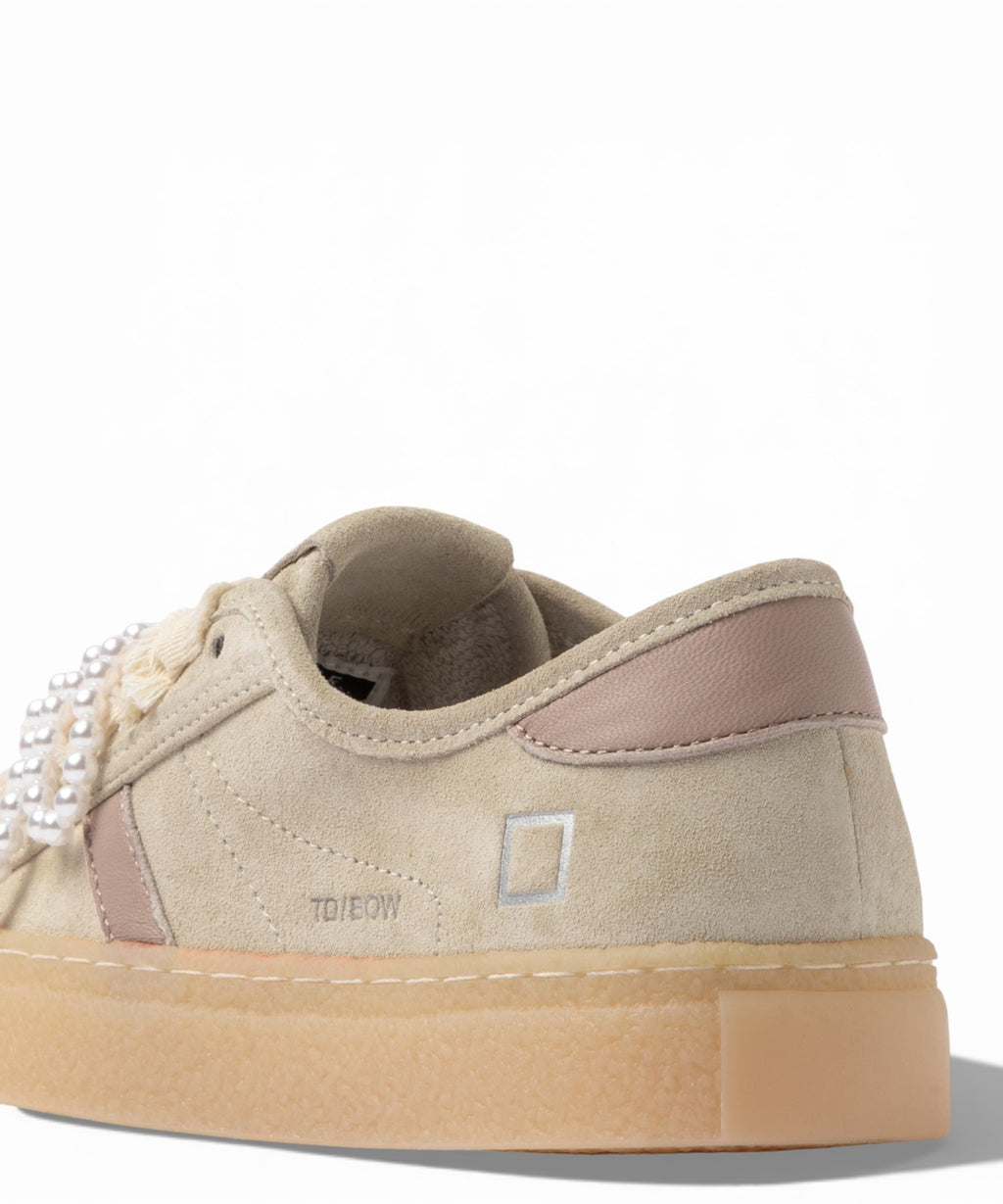 D.A.T.E. Sneakers Tender Bow Beige with Maxi Laces
