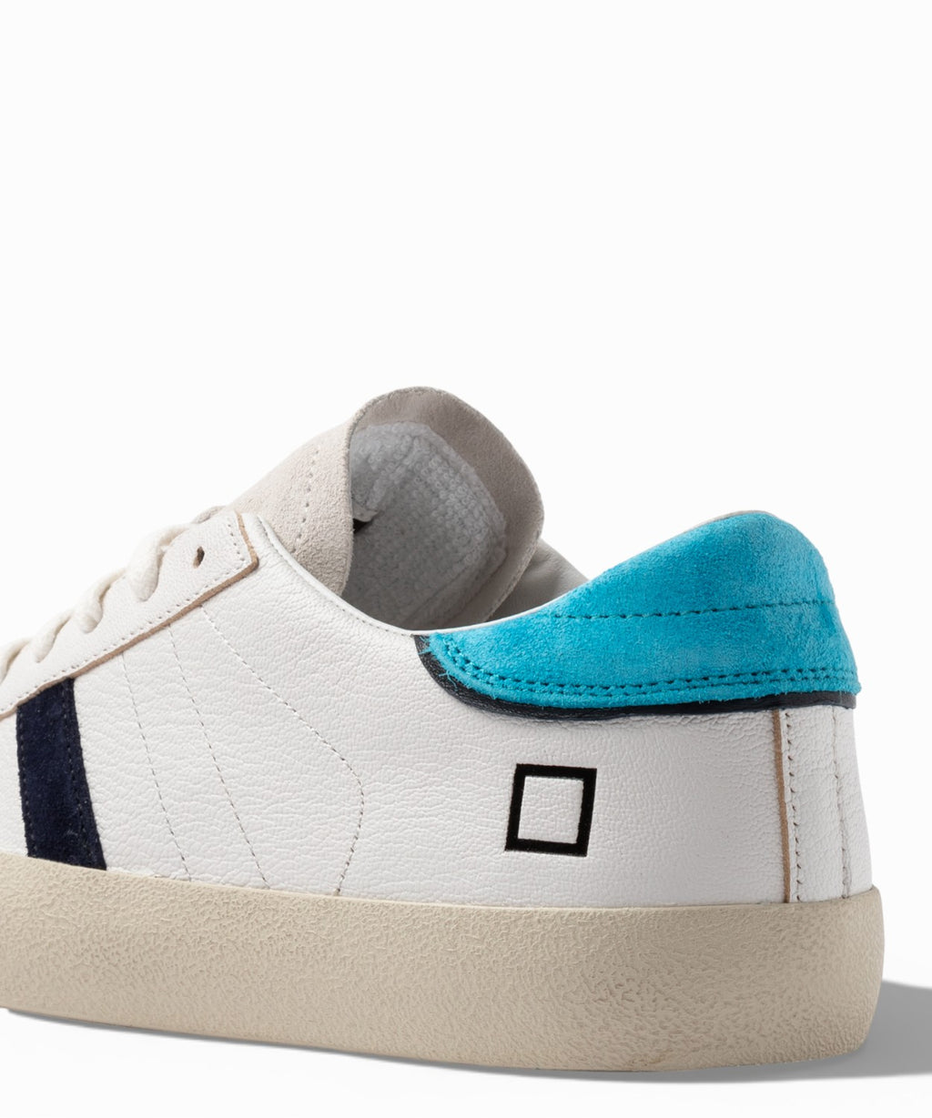 Zapatillas D.A.T.E. Hill Low Fluo Blanco-Azul