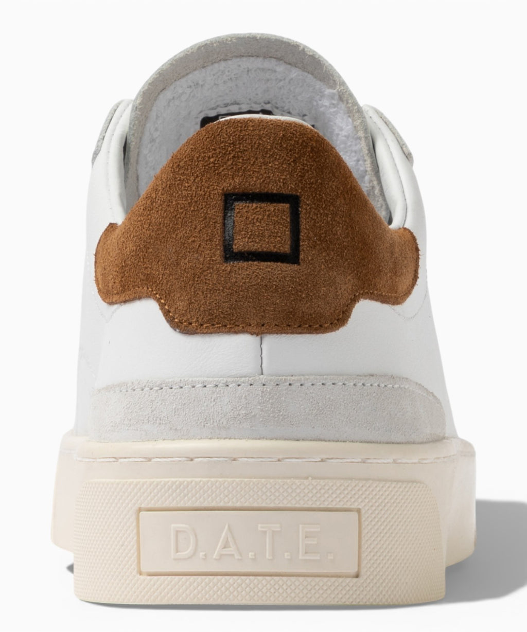 D.A.T.E. Sonica Calf White and Leather Sneakers