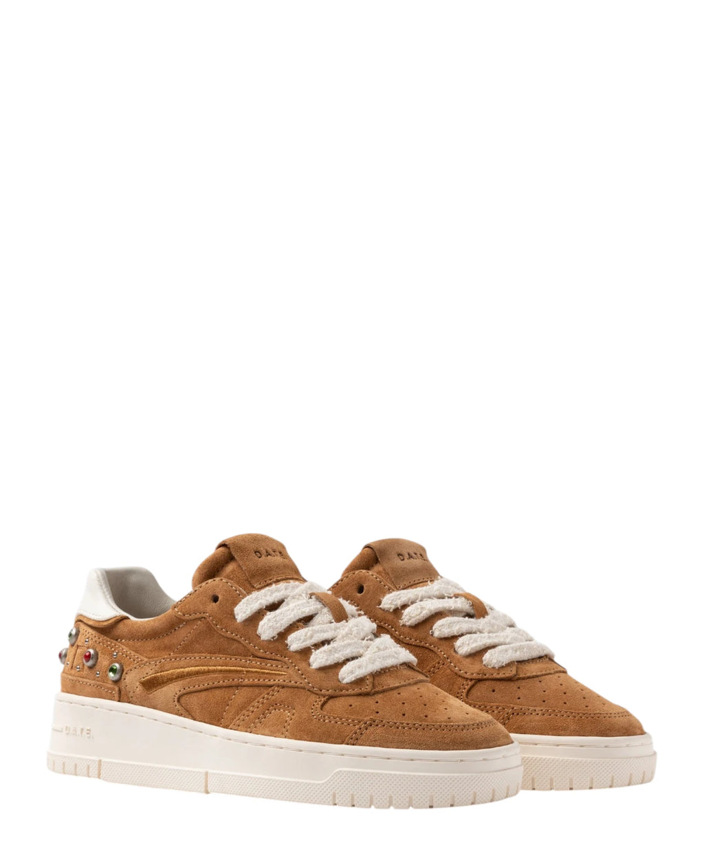 D.A.T.E. Tournament Pure Studs Leather Sneakers