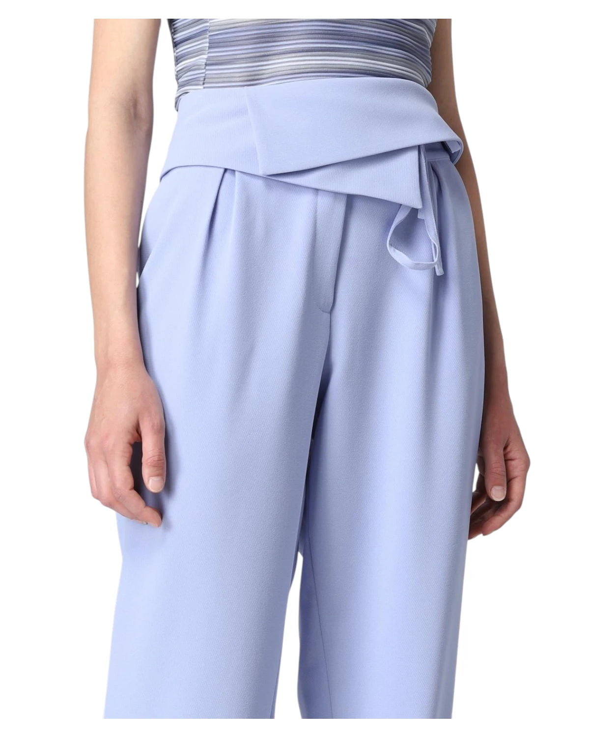 Pantaloni in Crepe con Cintura a Nastro-Emporio Armani-Pantaloni-Vittorio Citro Boutique
