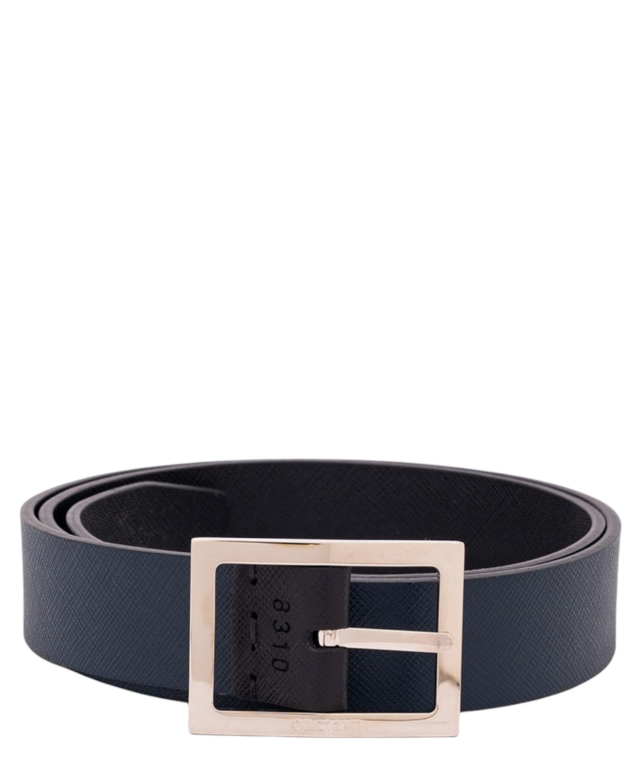 Cintura Reversibile Saffiano Double in Pelle 3 cm