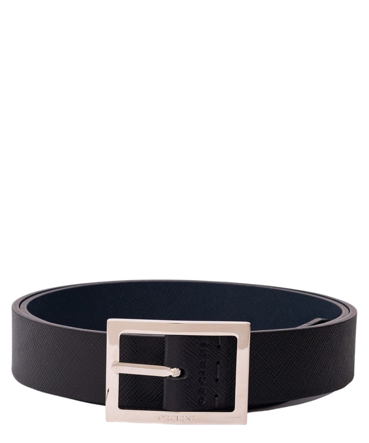 Cintura Reversibile Saffiano Double in Pelle 3 cm
