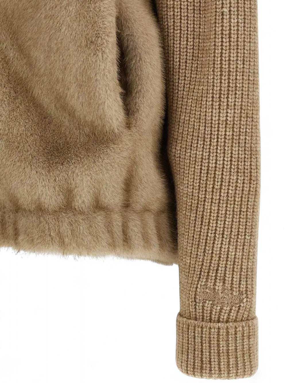 Bomber in maglia e pelliccia sintetica-Mc2 Saint Barth-Pellicce e shearling-Vittorio Citro Boutique