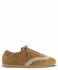 Mou Lace-Up Ballet Sneaker con Lacci in Pelle Scamosciata