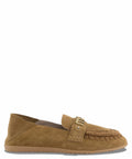 Mou suede ballerinas with metallic logo