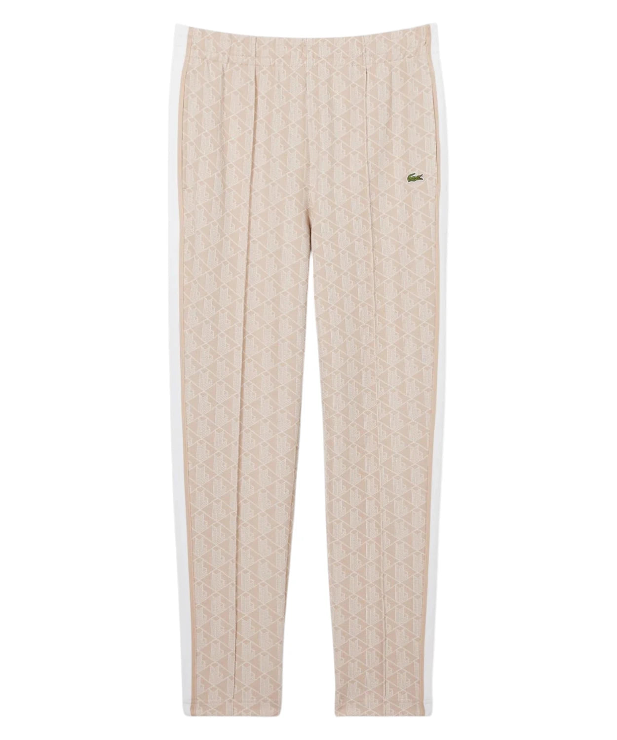 Pantaloni Tuta Lacoste Monogram Beige – Jogger Regular Fit