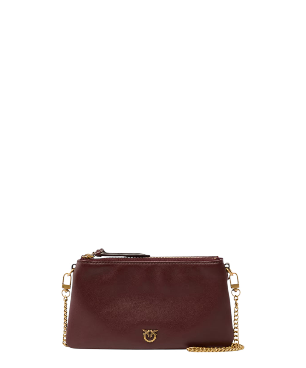 PINKO Mini Double Bag in Leather with Shoulder Strap