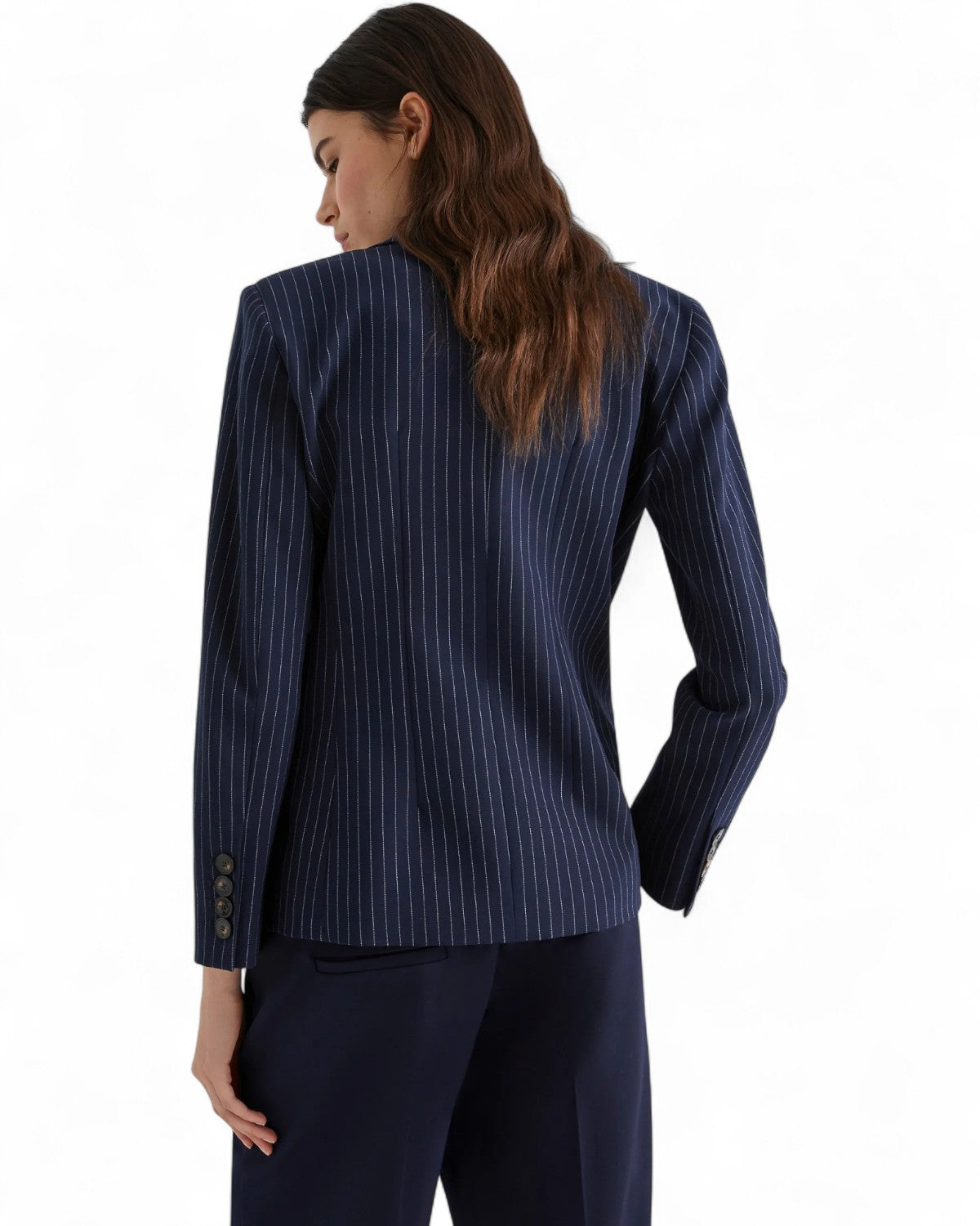 Blazer doppiopetto in tela stretch con rever a lancia-Marella-Giacche-Vittorio Citro Boutique