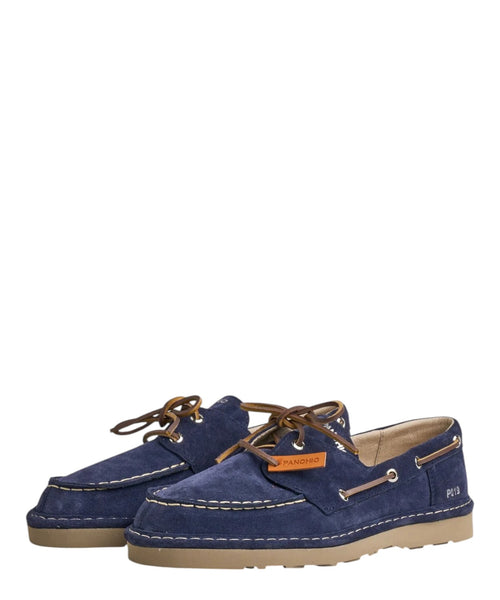 Męskie buty sznurowane P019 z zamszu