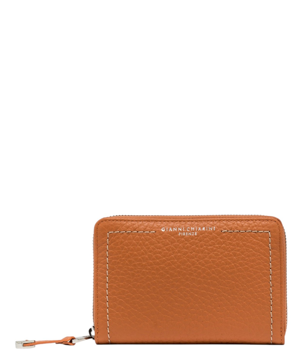 Gianni Chiarini Maxi Grain Leather Zip Wallet