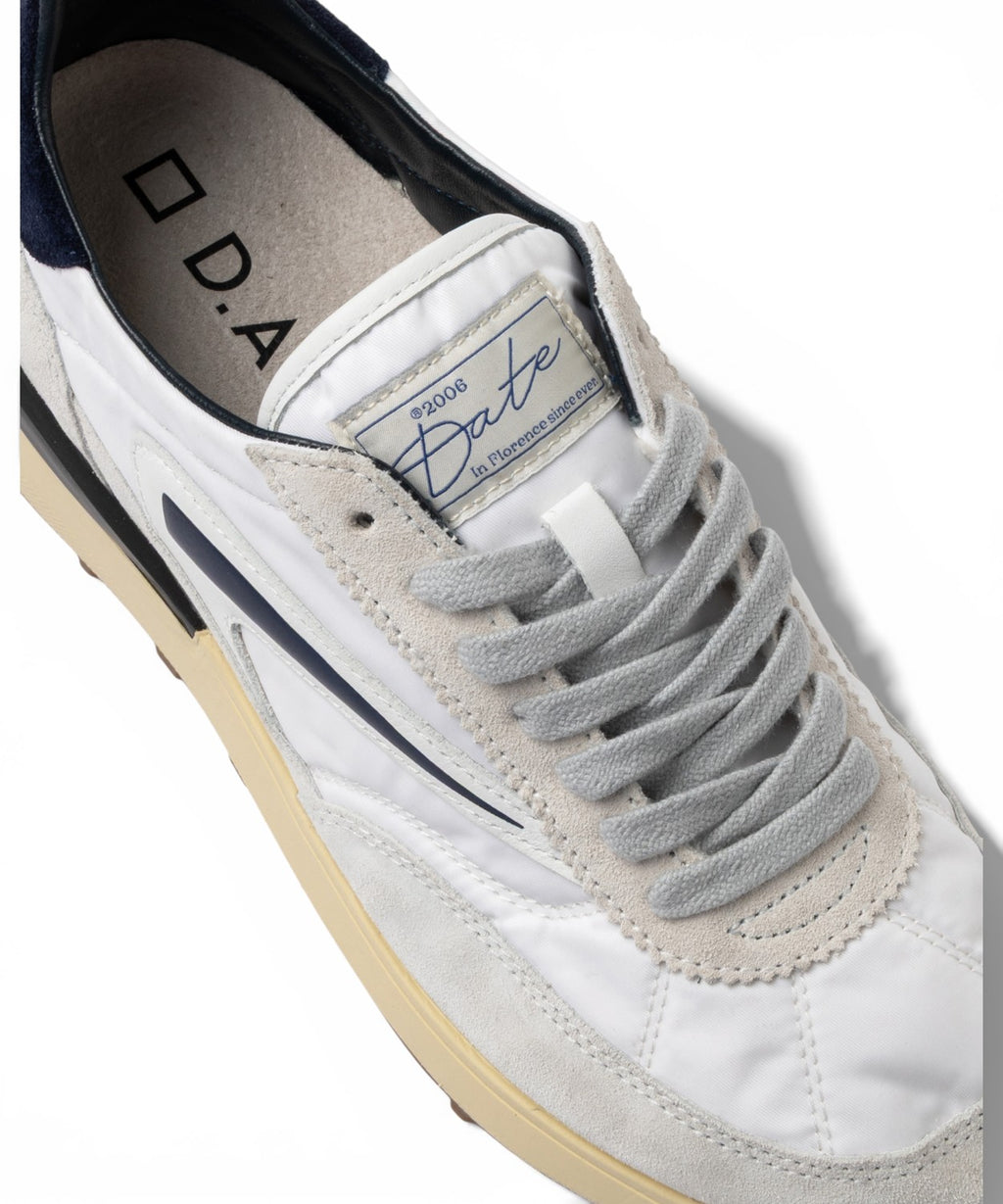 D.A.T.E. Athleta Nylon White Blue Sneakers