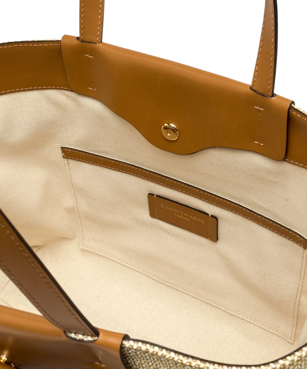 Gianni Chiarini BELTY Straw Shopper Bag