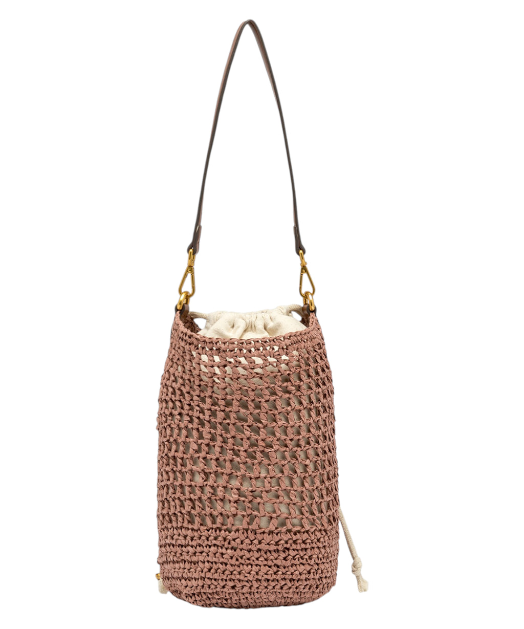 Gianni Chiarini Nefeli Crochet Straw Bucket Bag