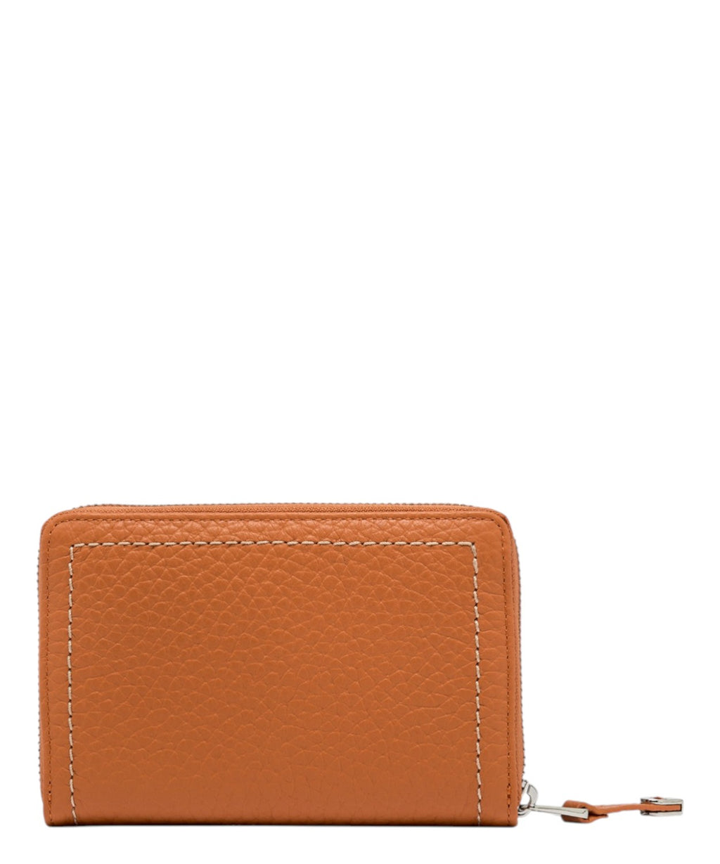 Gianni Chiarini Maxi Grain Leather Zip Wallet