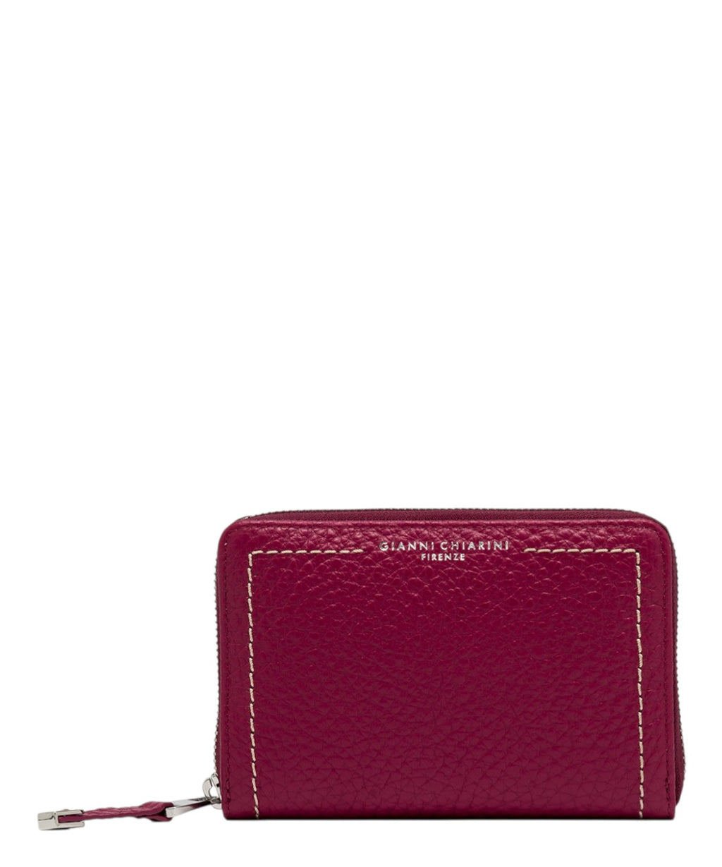 Gianni Chiarini Maxi Grain Leather Zip Wallet