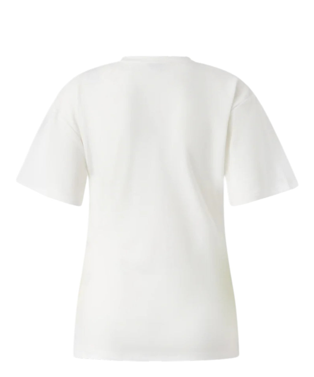Mary Pinko Cotton T-shirt with Draping