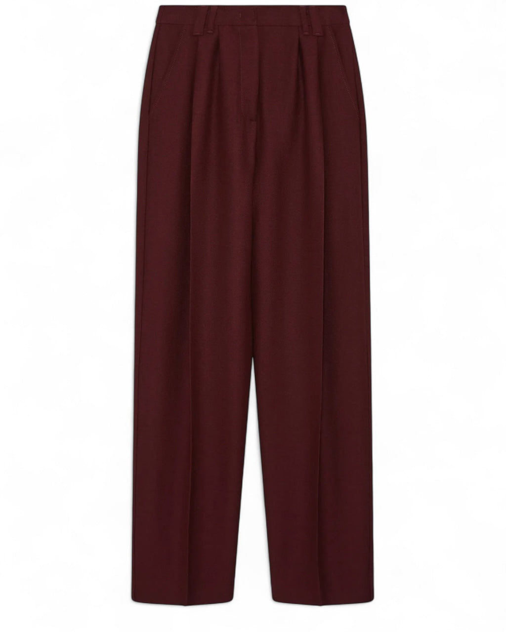 Pantalone a gamba larga in sablé con pince-Marella-Pantaloni-Vittorio Citro Boutique