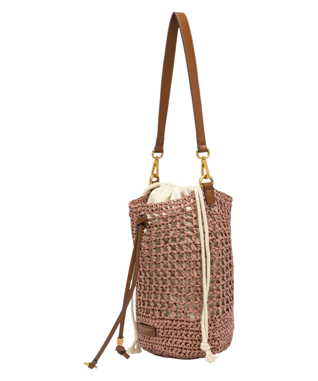 Gianni Chiarini Nefeli Crochet Straw Bucket Bag