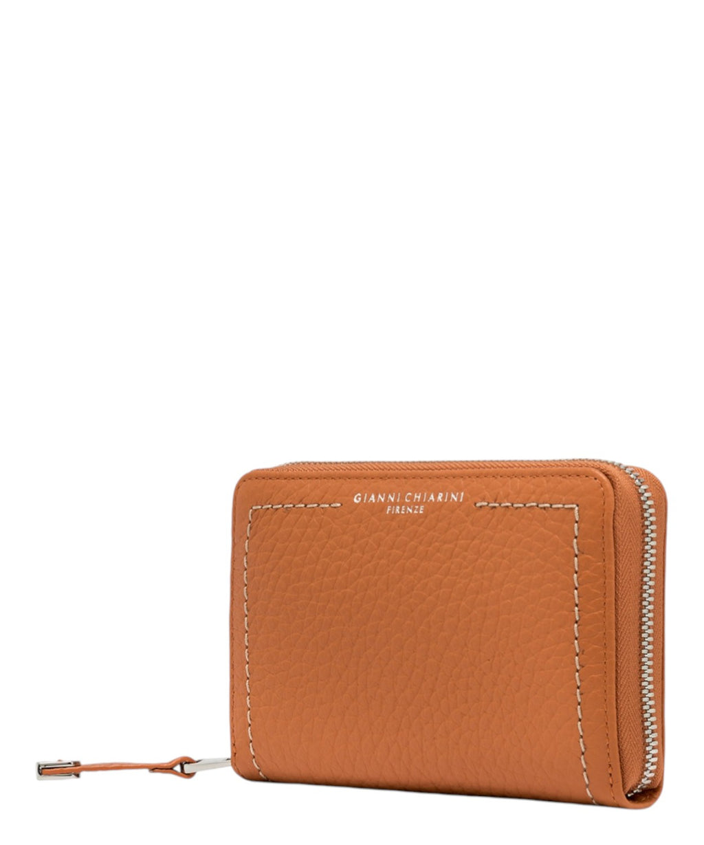 Gianni Chiarini Maxi Grain Leather Zip Wallet