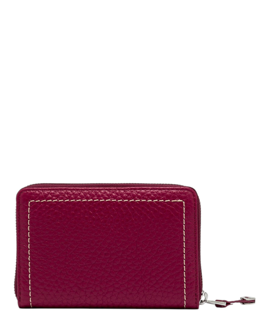 Gianni Chiarini Maxi Grain Leather Zip Wallet