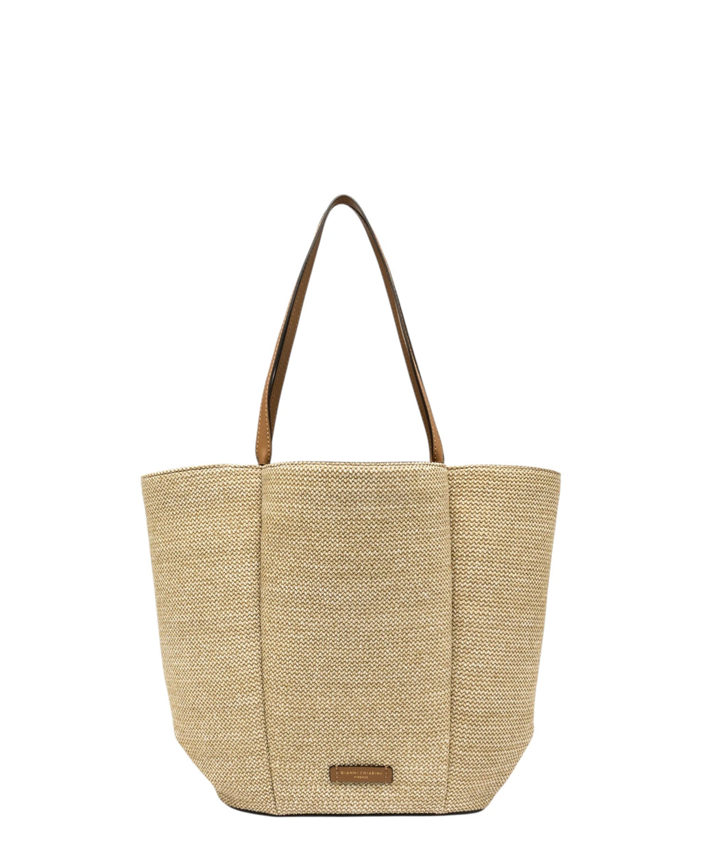 Gianni Chiarini LILY MINI straw shopper bag