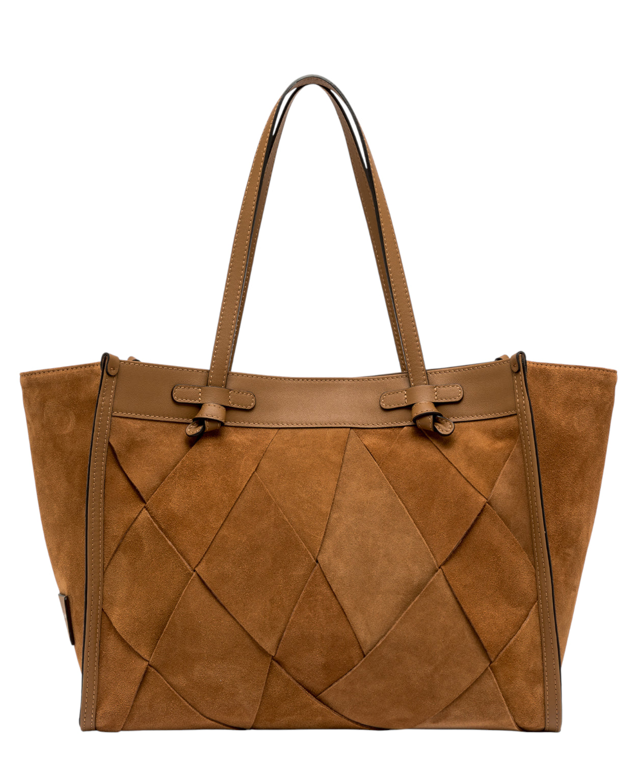 Borsa Shopping Donna in Suede Geometrica