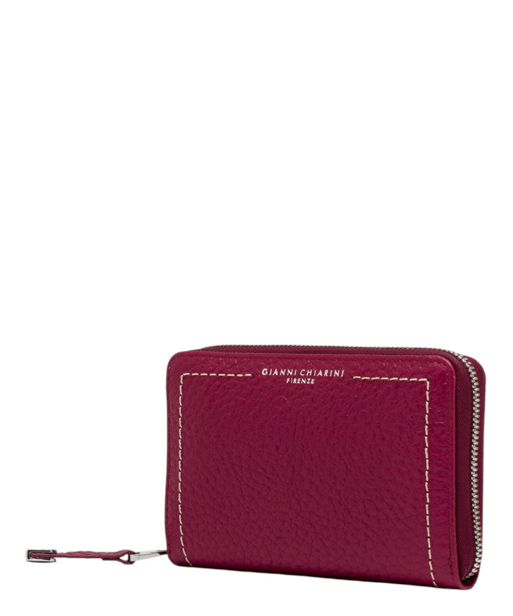 Gianni Chiarini Maxi Grain Leather Zip Wallet