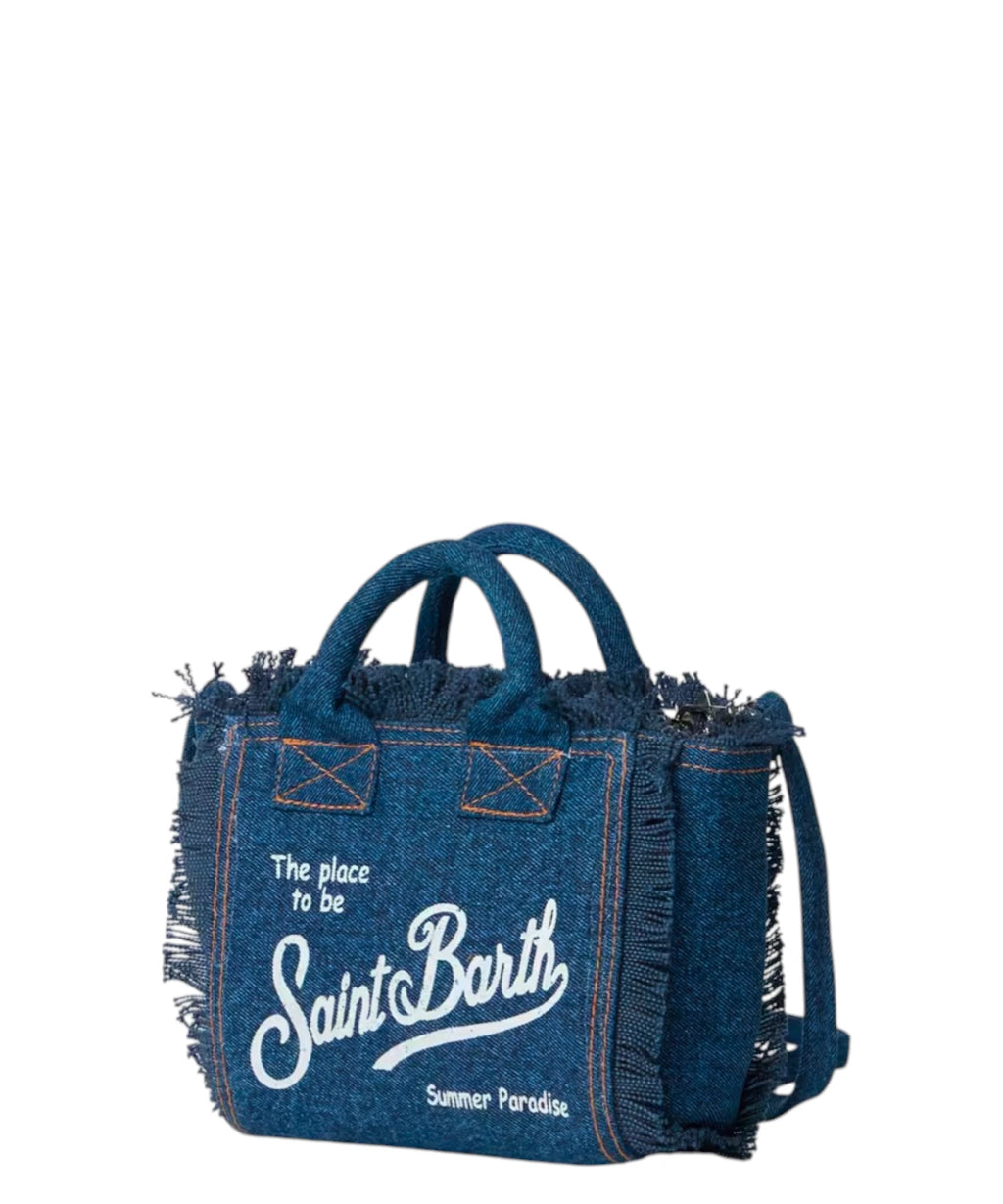 Vanity Mini MC2 Saint Barth in Denim 100% Cotone