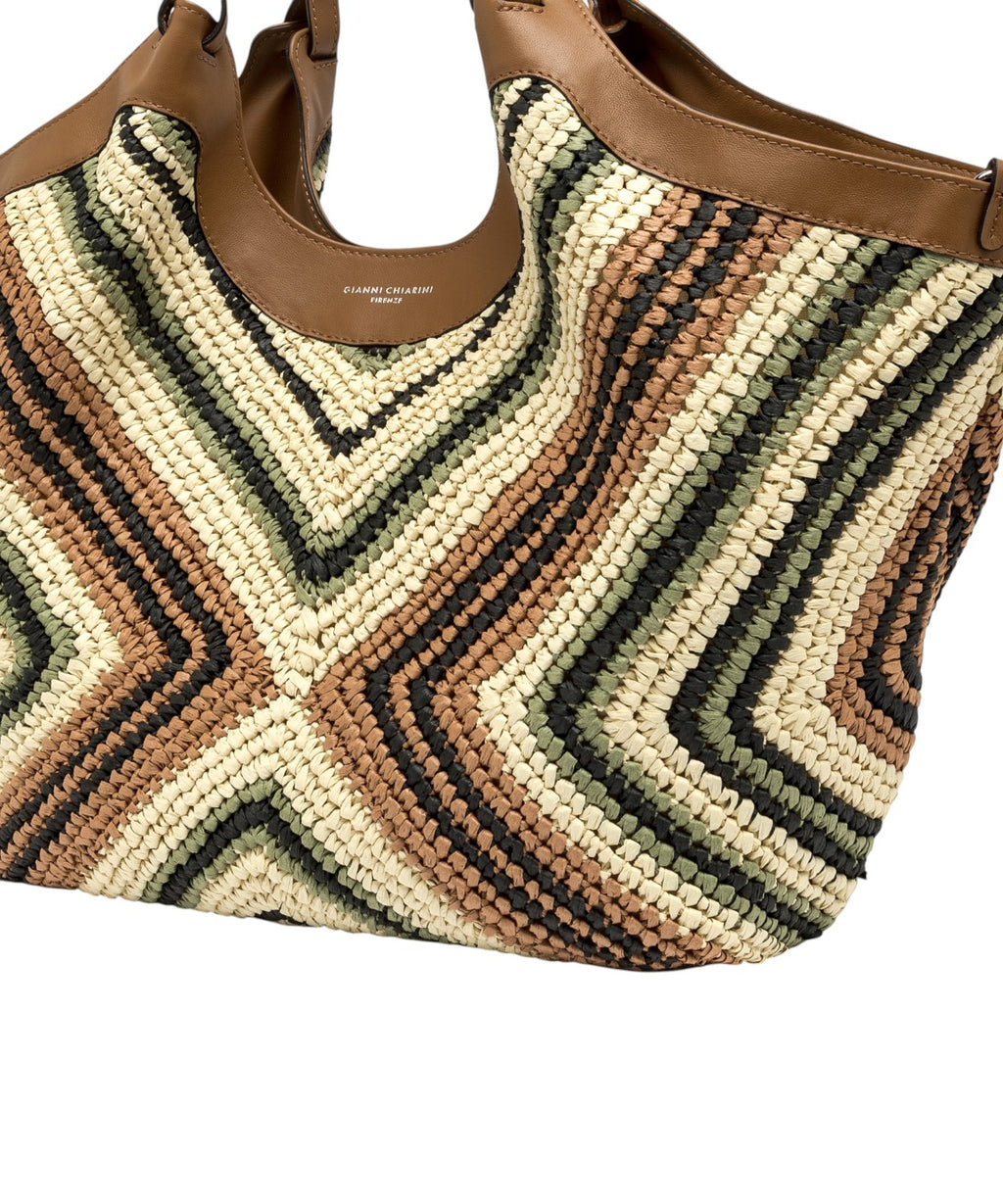 DUA Gianni Chiarini Woven Straw Bag