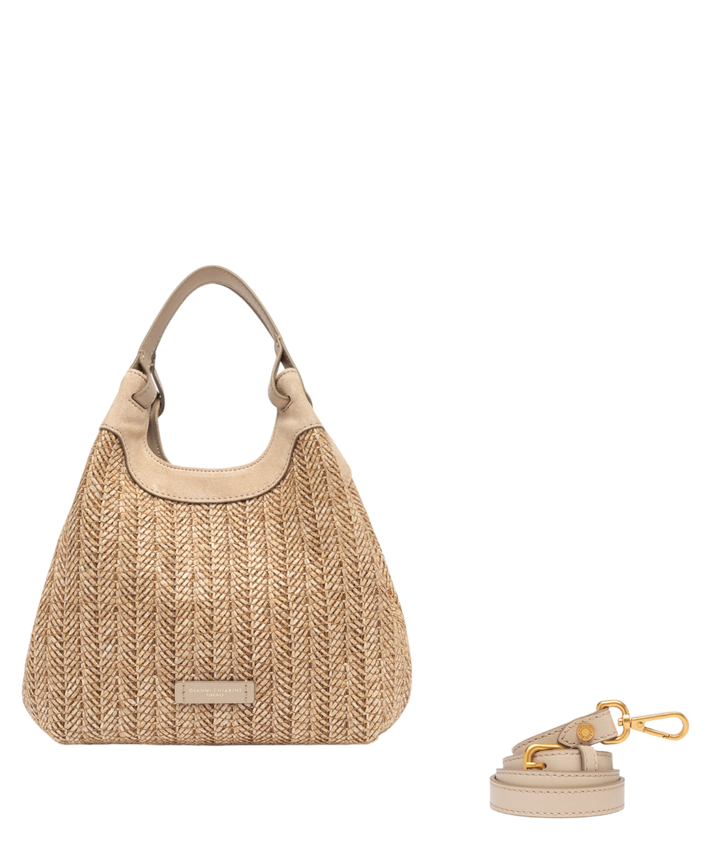 DUA MINI braided straw bag