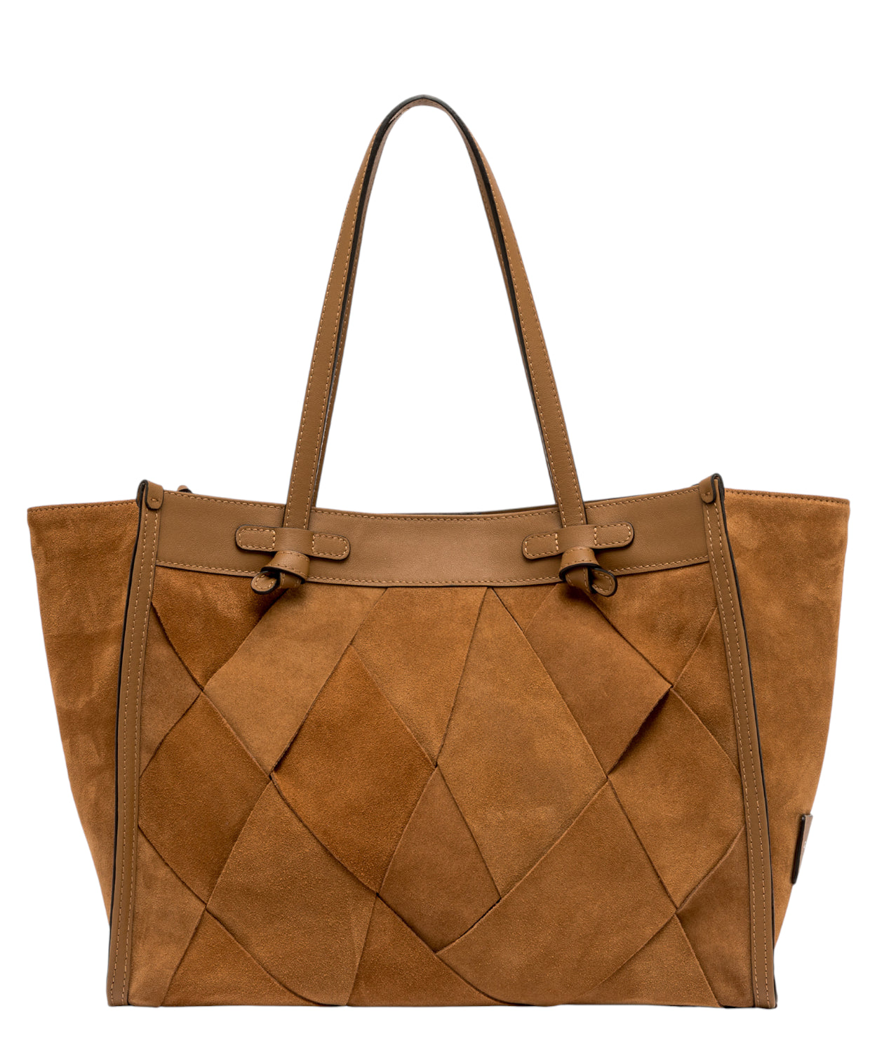 Borsa Shopping Donna in Suede Geometrica