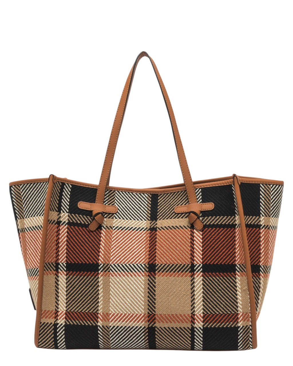 Shopping bag in tessuto tartan-Gianni Chiarini-Borse a spalla-Vittorio Citro Boutique