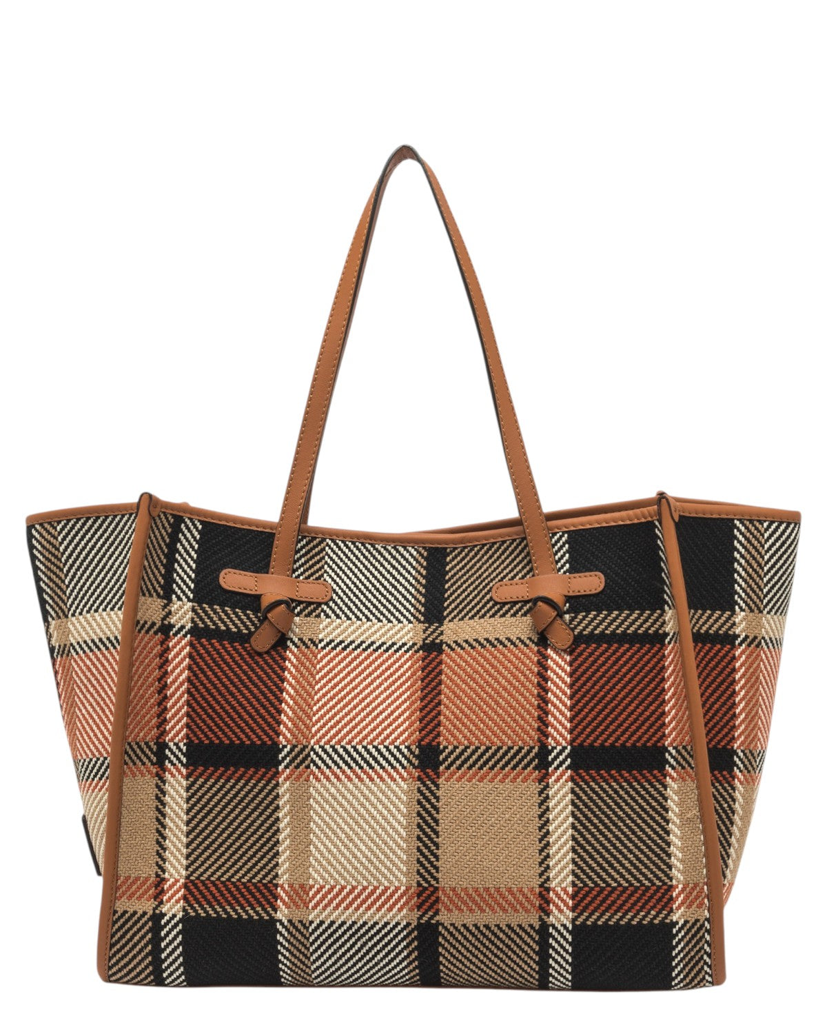Shopping bag in tessuto tartan-Gianni Chiarini-Borse a spalla-Vittorio Citro Boutique
